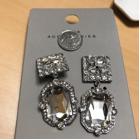 Zara accessories collection - silver gem earrings - Picture 3 of 4